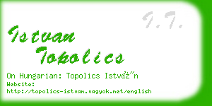 istvan topolics business card